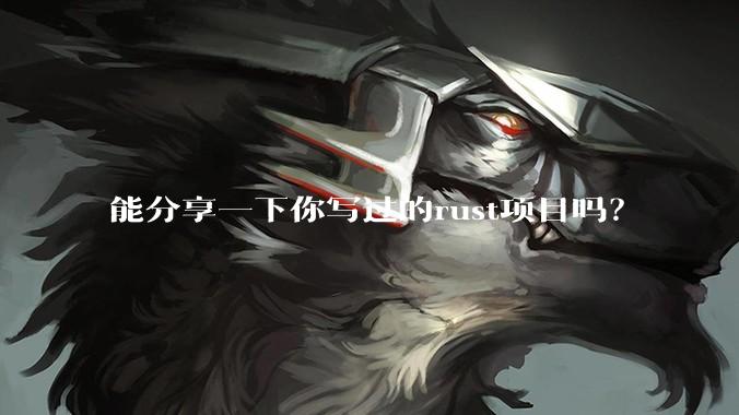 能分享一下你写过的rust项目吗？
