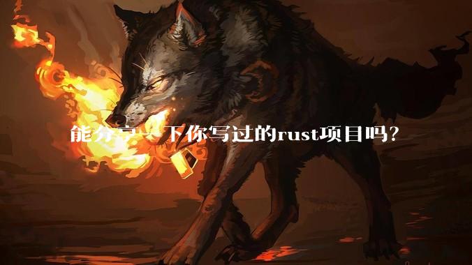 能分享一下你写过的rust项目吗？
